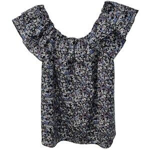 MICHAEL Michael KORS Women’s Top Off-The-Shoulder Ruffle Floral Medium